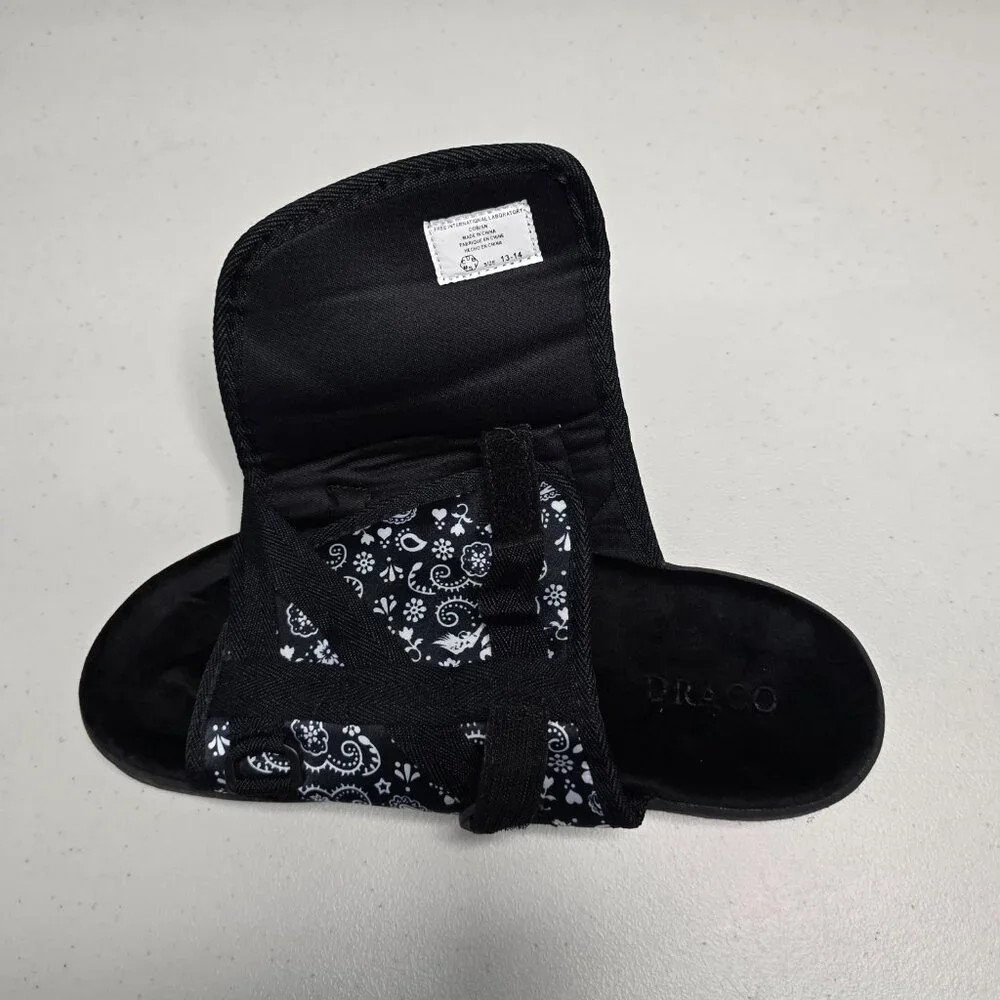 DRACO Slides Mens Shoes Size 12, 12.5, 13, 13.5 Black Sandals Bandana + Bag NEW